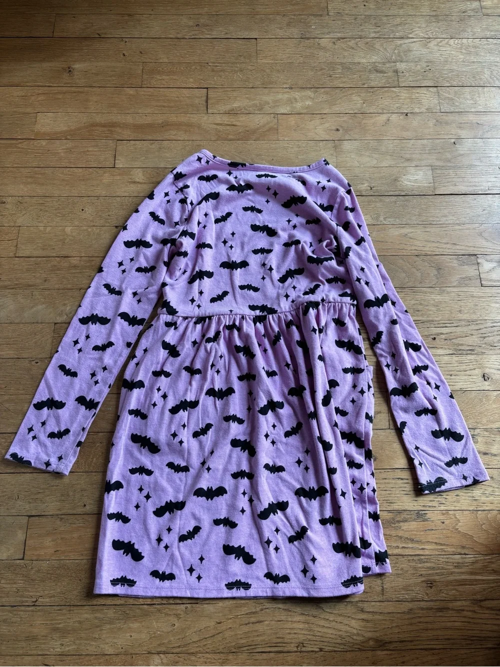 Cat & Jack Pink Long-Sleeve Bat Print Dress